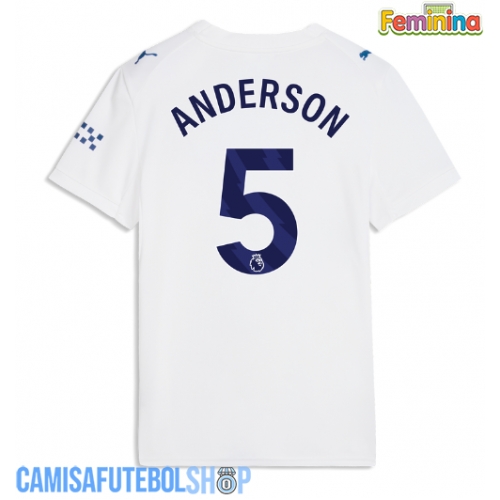 Camisa de time de futebol Manchester City Elliot Anderson #5 Replicas 3º Equipamento Feminina 2026-27 Manga Curta